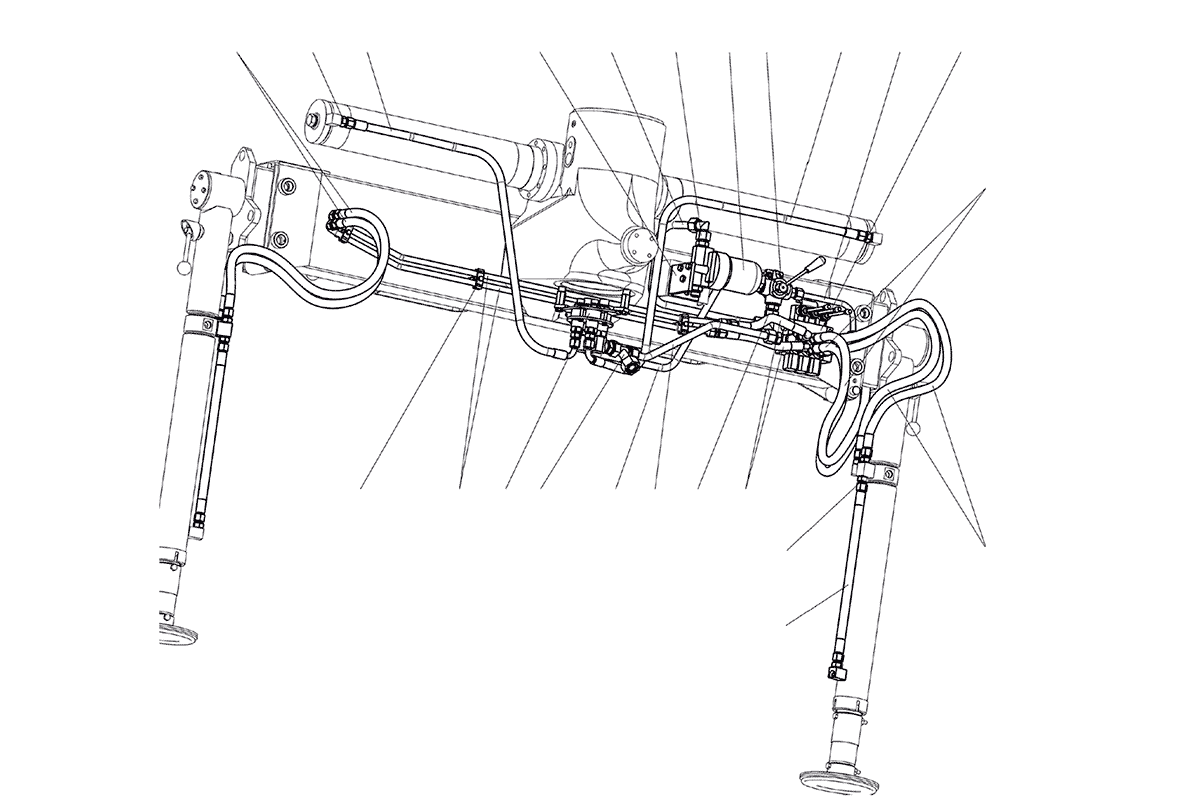 Схема деталировки Гидросистема основания СФ-75С, СФ-75СТ
