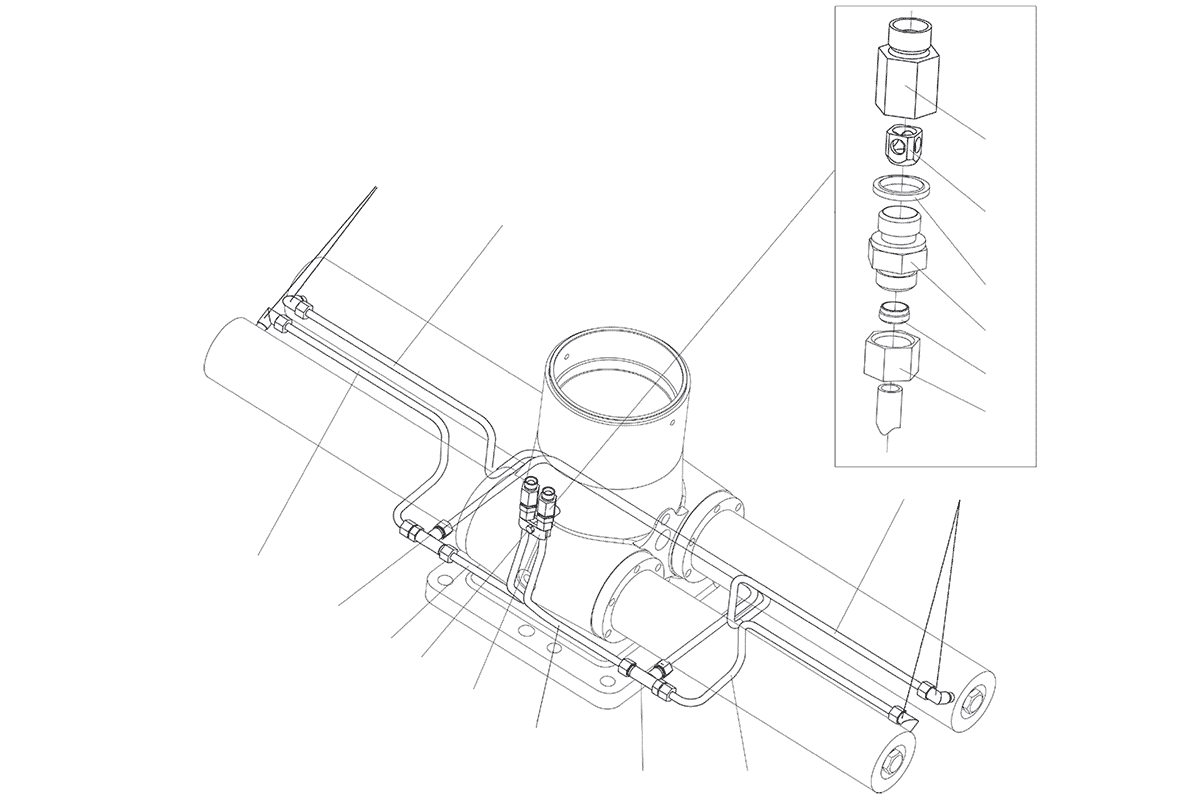 Схема деталировки Гидросистема основания СФ-75Л, СФ-75ЛТ