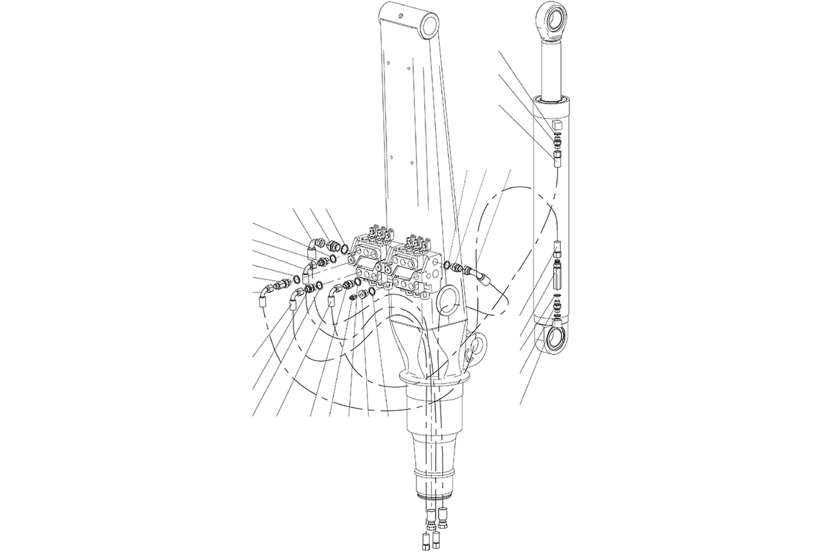 Схема деталировки Гидросистема колонны СФ-65С