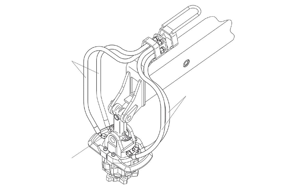 Схема деталировки Трубопроводка ротатора GV6 СФ-65