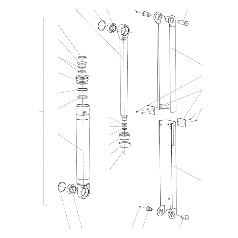 Схема деталировки Гидроцилиндр стрелы СФ-75С, СФ-75СТ