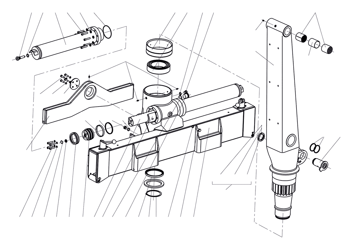 Схема деталировки Опорно-поворотное устройство СФ-65С