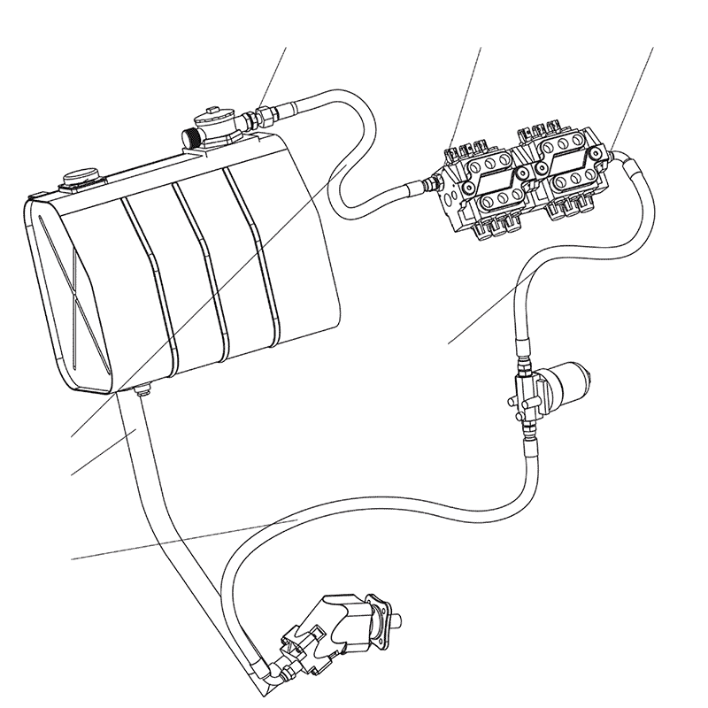 Схема деталировки монтажа гидрооборудования СФ-65Л