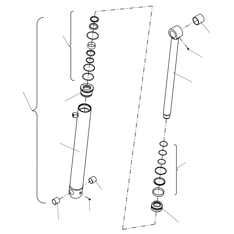 Схема деталировки Подъемный цилиндр VC8L