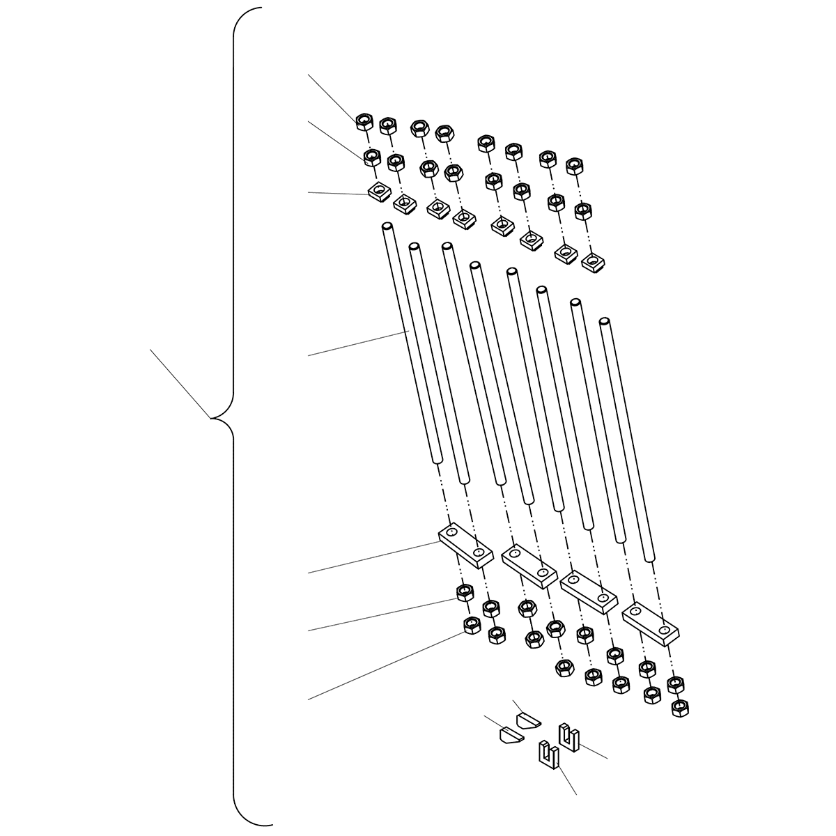Схема деталировки Монтажные болты основания VM10L74/86/M