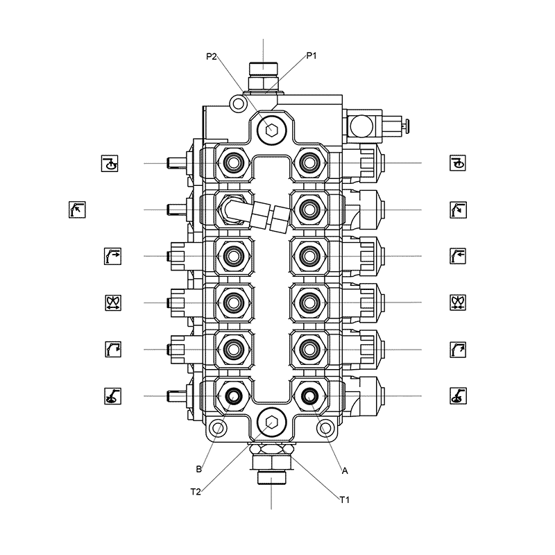Схема деталировки Подключение главного клапана управления 1K-RM270 VM10L74/86/M