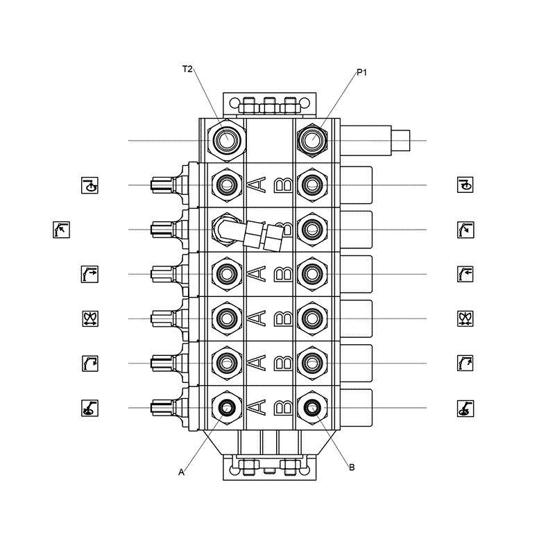 Схема деталировки Подключение главного клапана управления 1K-F130 VM10L74/86/M